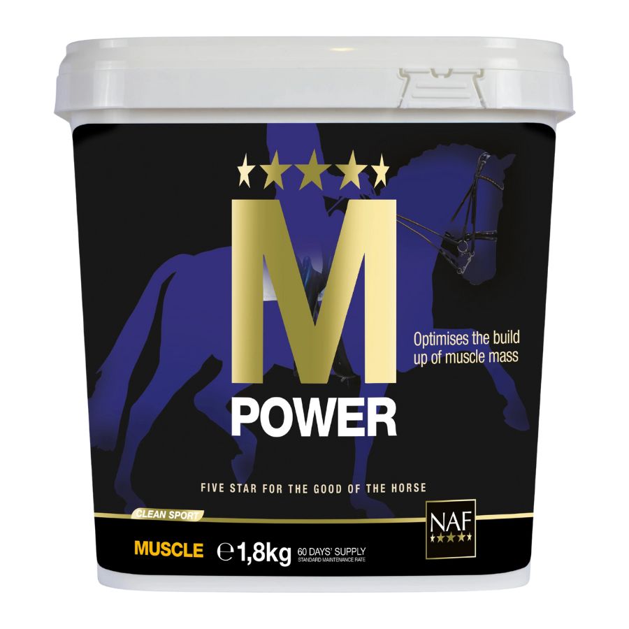 Das neue NAF MPower 1,8kg | Zusatzfutter für den Muskelaufbau bei Pferden